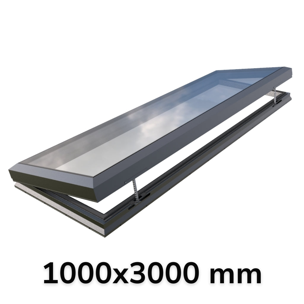 1000 x 3000 mm elektrisch openend glazen dakraam (Premium-assortiment)