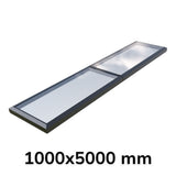 1000 x 5000 mm Vaste glazen modulaire lichtkoepel (2 vaste 0 openingen)