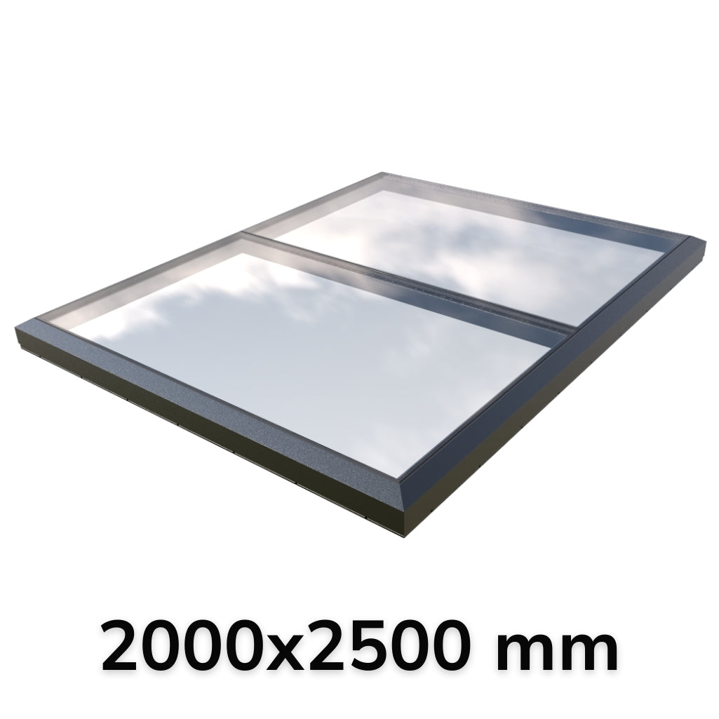 2000 x 2500 mm Fixed Glass Link Modular Skylight (1 Fixed 0 Opening)