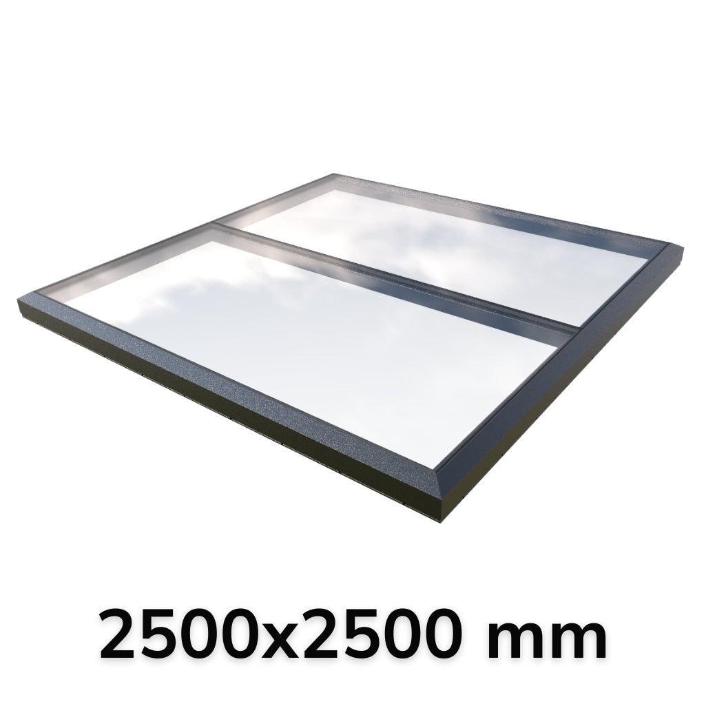 2500 x 2500 mm Fixed Glass Link Modular Skylight (1 Fixed 0 Opening)