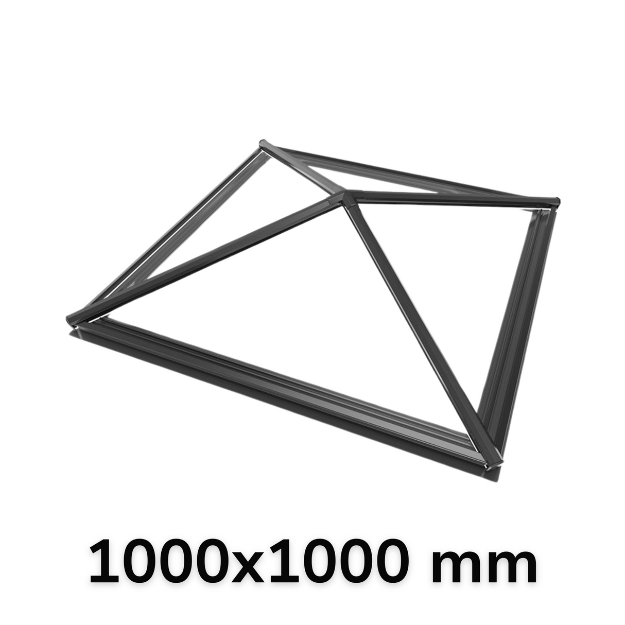 100 x 100 cm Stratus Aluminium Daklantaarn Stijl 8 (Piramide)