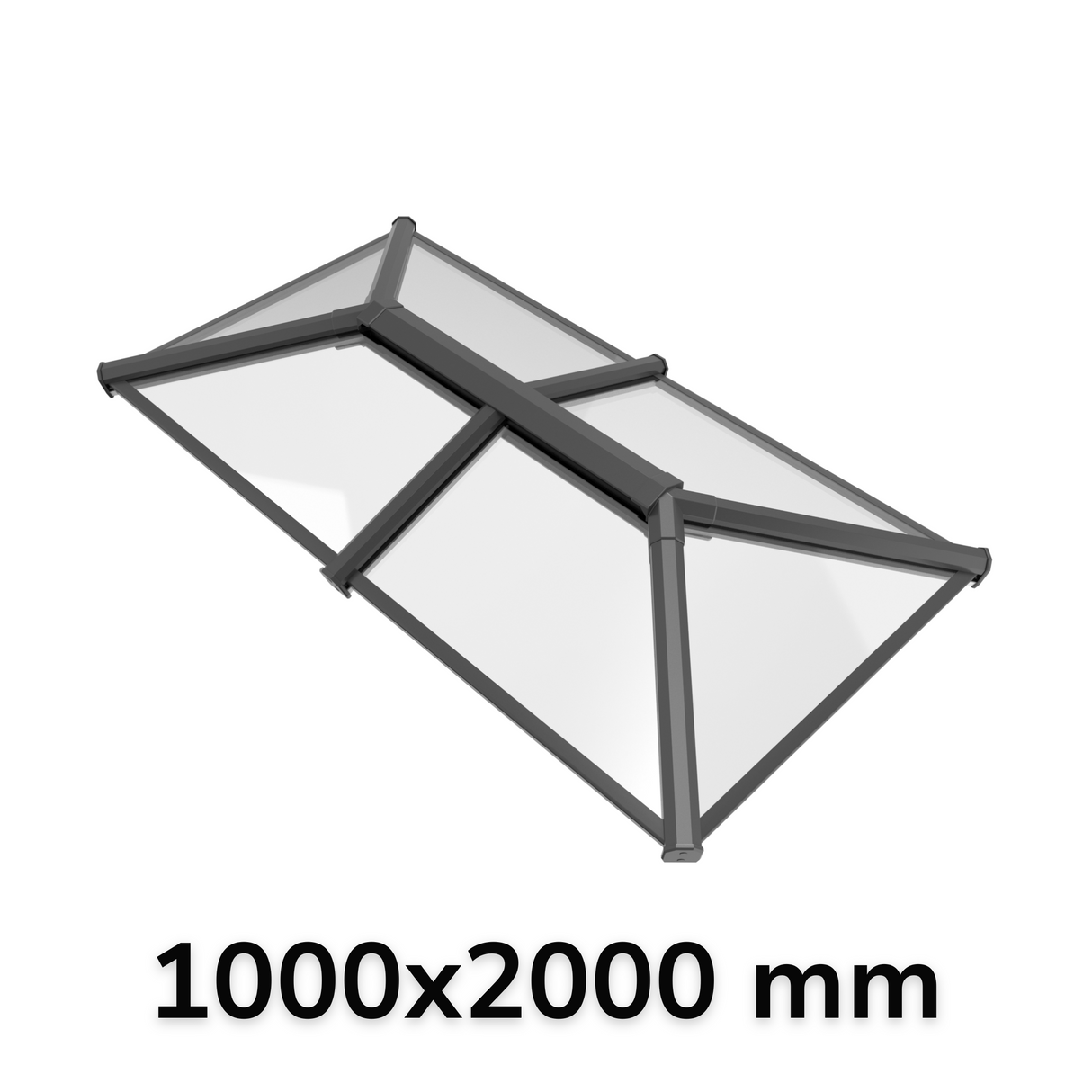 100 x 200 cm Stratus Aluminium Daklantaarn Stijl 2 (Traditioneel)