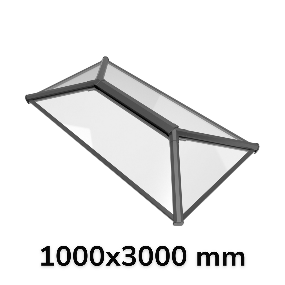 1000 x 3000 mm Stratus Verrière de Toit en Aluminium Style 1 (Contemporain)