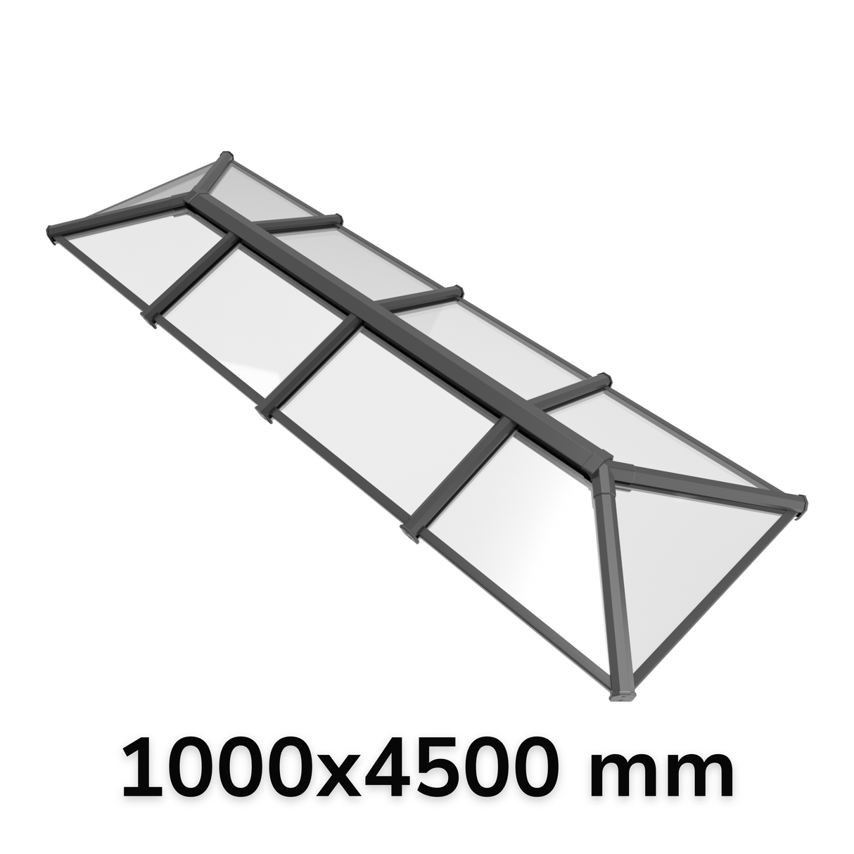 1000 x 4500 mm Stratus Verrière de Toit en Aluminium Style 6 (Traditionnel)