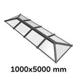 1000 x 5000 mm Stratus Verrière de Toit en Aluminium Style 6 (Traditionnel)