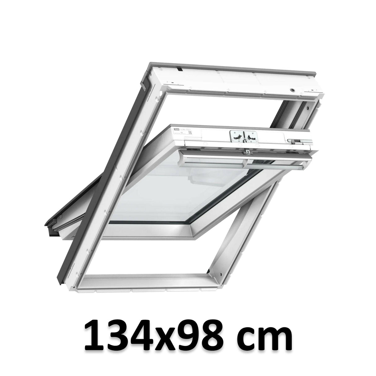 134x98 cm VELUX GGU UK04 0069 Manual Centre-Pivot Roof Window | White Polyurethane Maintenance Free | Triple Glazed.