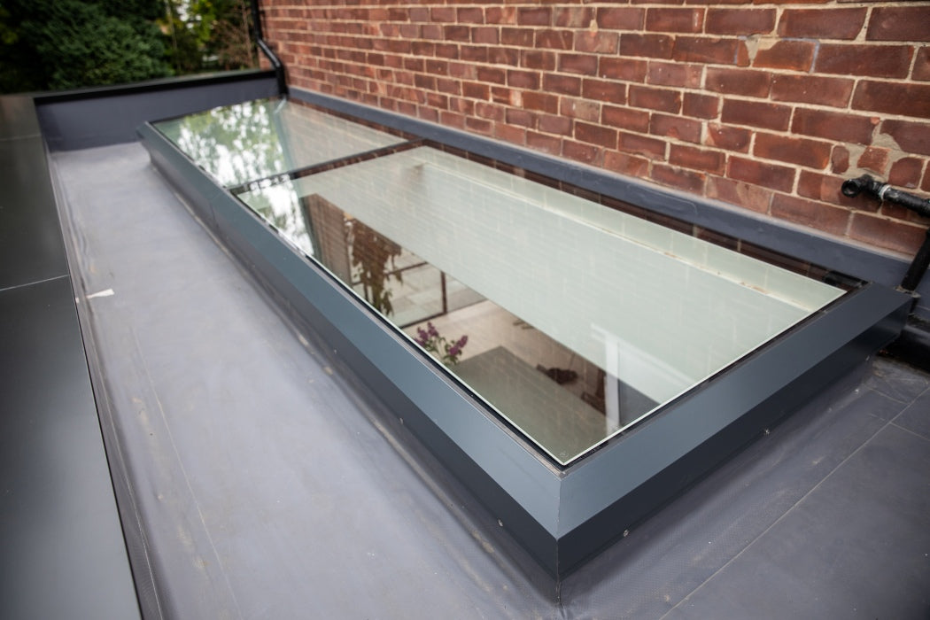 2000 x 3000 mm Electric Opening Glass Link Modular Skylight (1 Fixed 1 Opening)