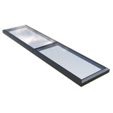 Puits de lumière modulaire à liaison fixe en verre 1000 x 4500 mm (2 fixes, 0 ouvrant)