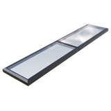 1000 x 5500 mm Vaste glazen modulaire lichtkoepel (2 vaste 0 openingen)