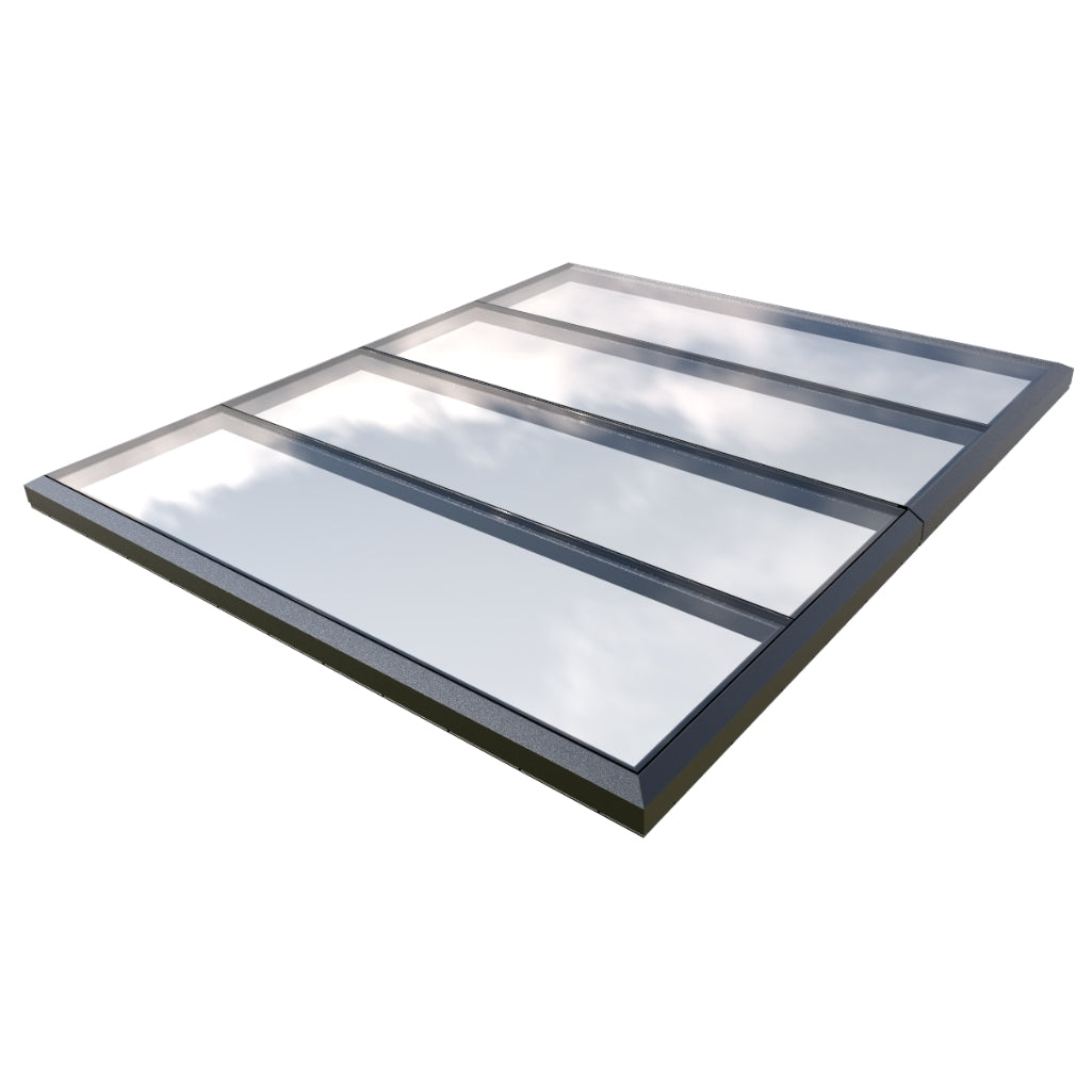 3000 x 3500 mm Fixed Glass Link Modular Skylight (2 Fixed 0 Opening)