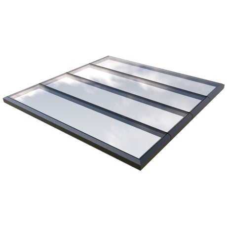 Puits de lumière modulaire à vitrage fixe 3000 x 4500 mm (4 fixes, 0 ouvrant)