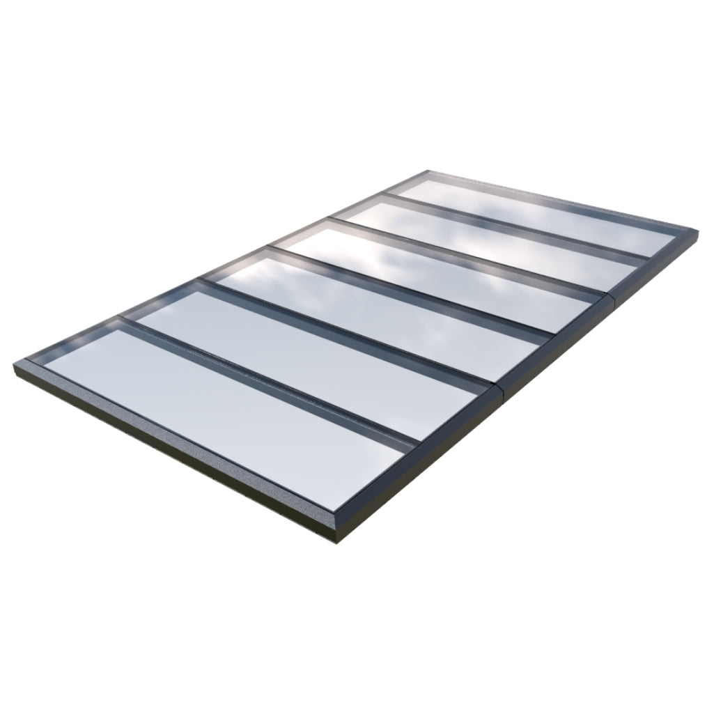 3000 x 5000 mm Fixed Glass Link Modular Skylight (3 Fixed 0 Opening)