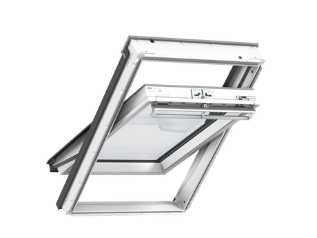 94x140 cm VELUX GGU PK08 0069 Manual Centre-Pivot Roof Window | White Polyurethane Maintenance Free | Triple Glazed.