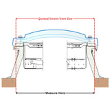 1050 x 1200 mm rookafvoer daklicht van Mardome