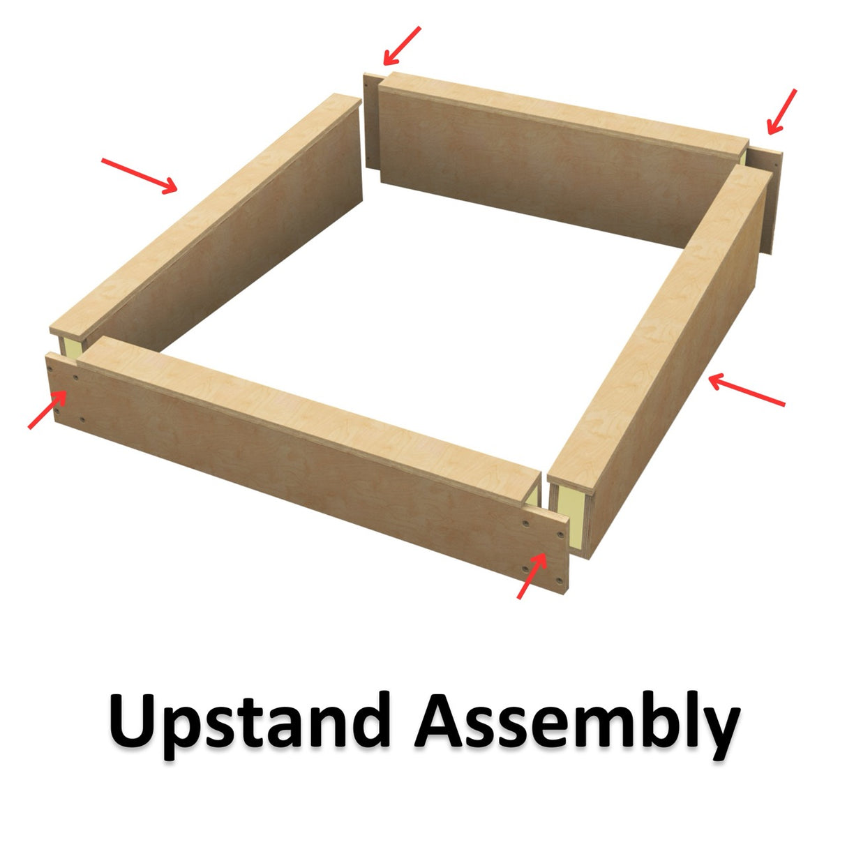 1500 x 1500 mm geïsoleerde opstand voor plat daklicht