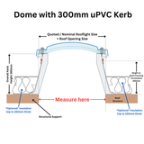 600 x 600 mm Polycarbonaat Vaste Koepel Daklicht van Mardome Trade