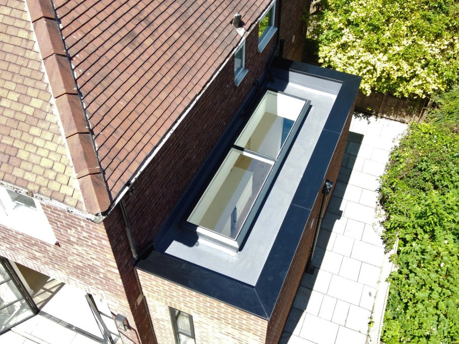 1500 x 3000 mm Electric Opening Glass Link Modular Skylight (1 Fixed 1 Opening)