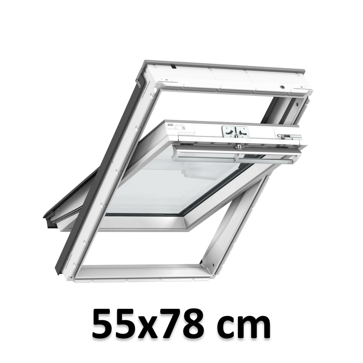 55x78 cm VELUX GGU CK02 0070 Manual Centre-Pivot Roof Window | White Polyurethane Maintenance Free | Double Glazed.