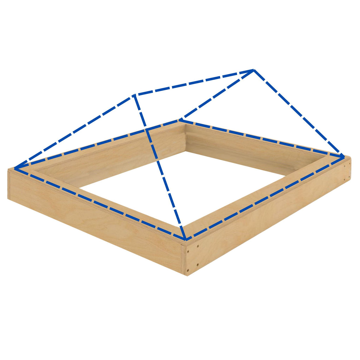 1000 x 1000 mm geïsoleerde opstand voor daklantaarn