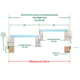 2000 x 3000 mm Electric Opening Glass Link Modular Skylight (1 Fixed 1 Opening)