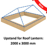 2000 x 3000 mm geïsoleerde opstand voor daklantaarn