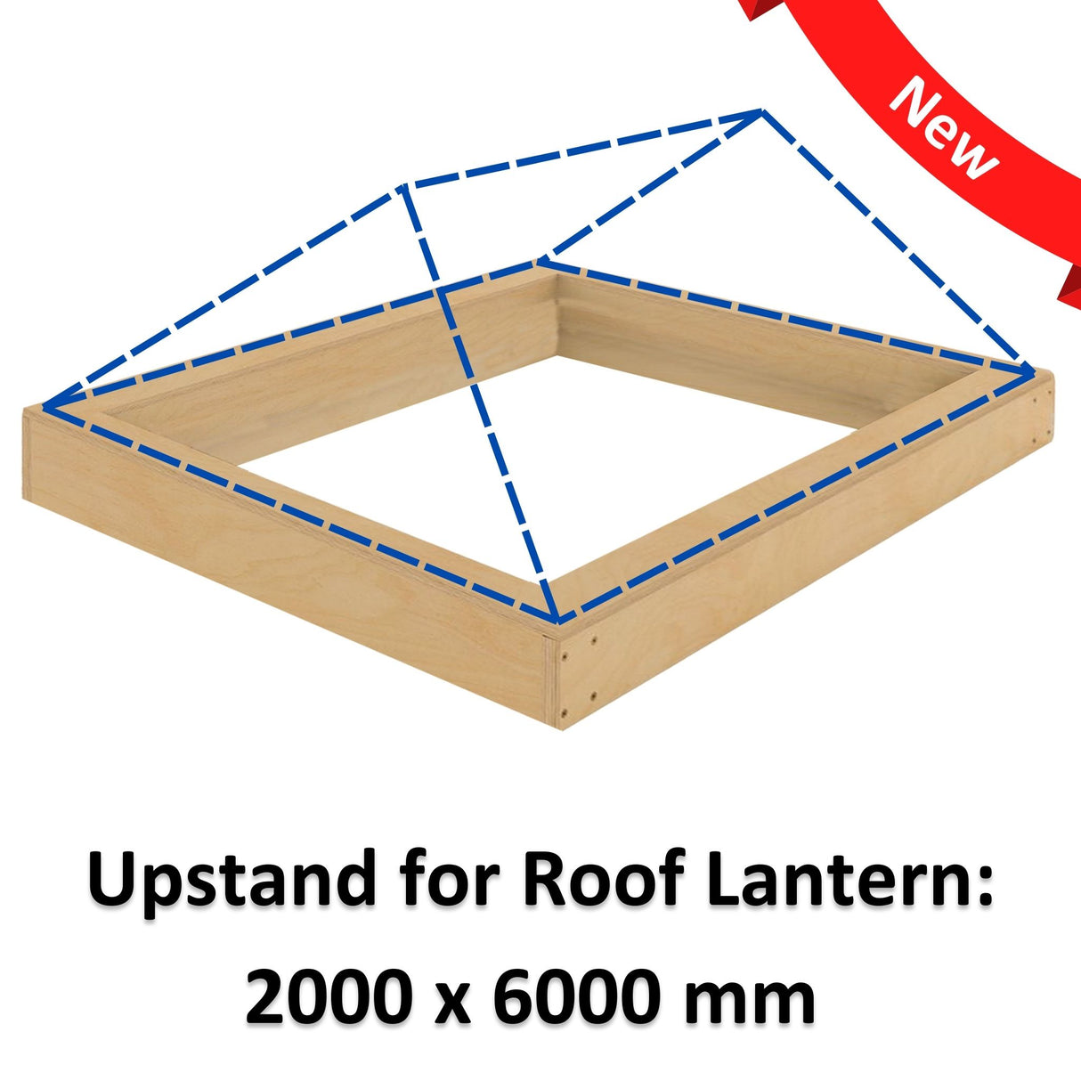 2000 x 6000 mm geïsoleerde opstand voor daklantaarn