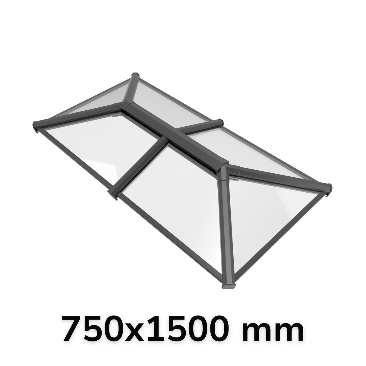 750 x 1500 mm Stratus Verrière de Toit en Aluminium Style 2 (Traditionnel)