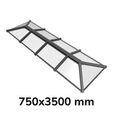 750 x 3500 mm Stratus Verrière de Toit en Aluminium Style 6 (Traditionnel)