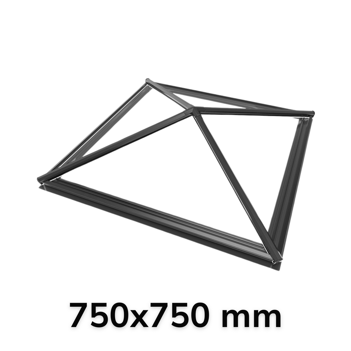 750 x 750 mm Stratus Verrière de Toit en Aluminium Style 8 (Pyramide)