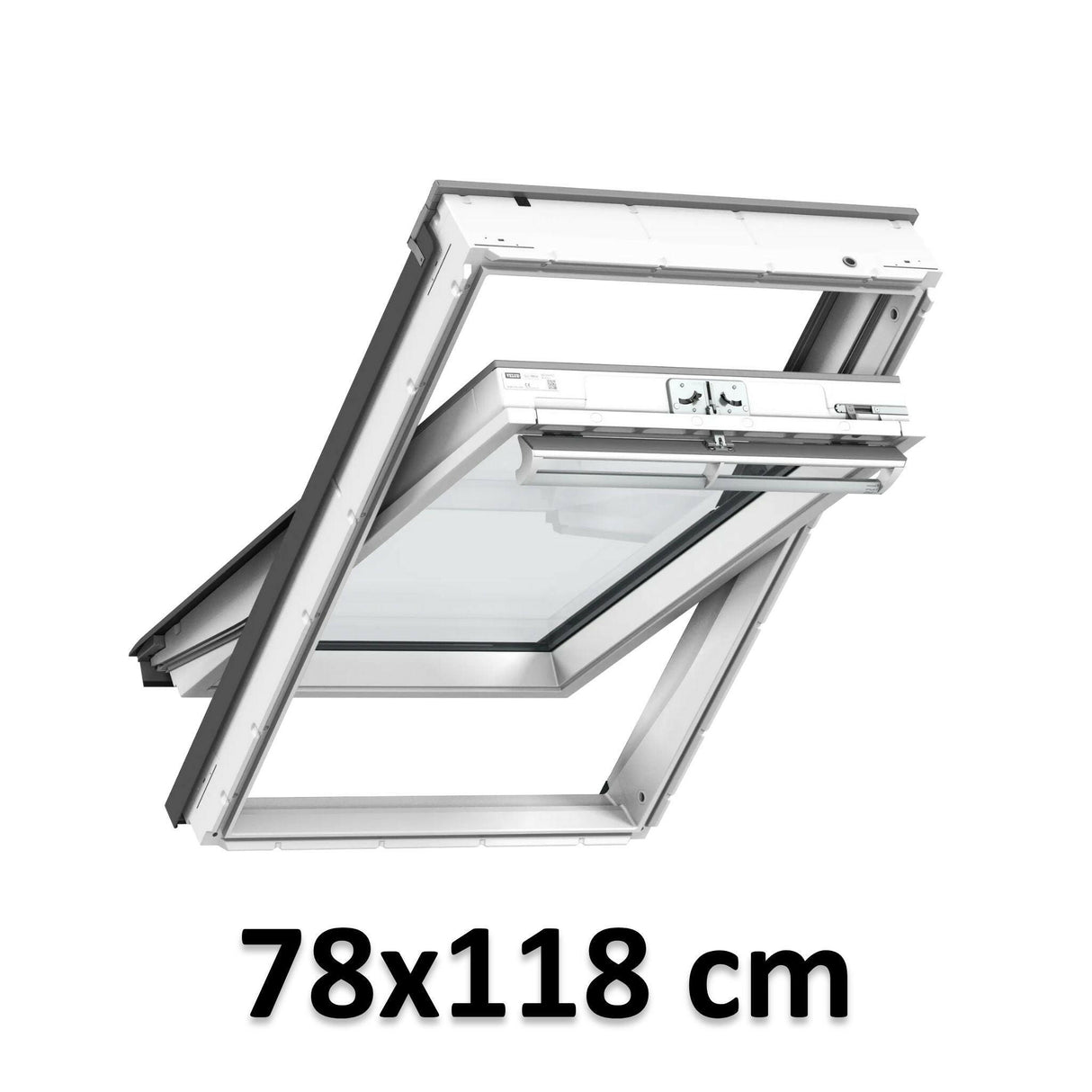 78x118 cm VELUX GGU MK06 0068 Manual Centre-Pivot Roof Window | White Polyurethane Maintenance Free | Triple Glazed.