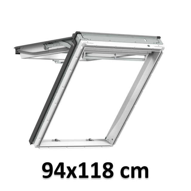 94x118 cm VELUX GPU PK06 0070 Manual Top Hung Window | White Polyurethane Maintenance Free | Double Glazed.