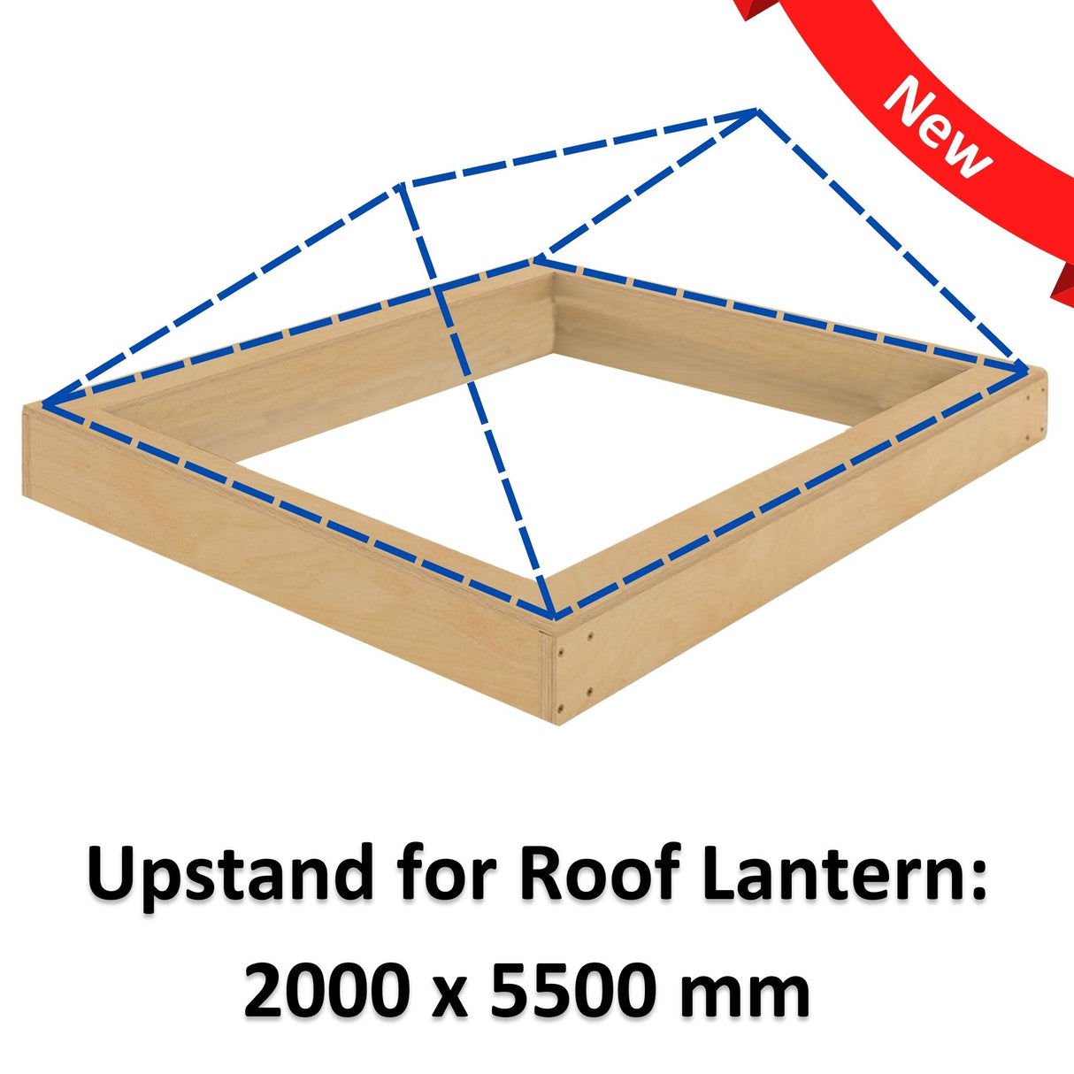 2000 x 5500 mm geïsoleerde opstand voor daklantaarn