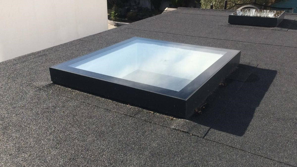 1000 x 1000 mm LD-framed hellend daklicht