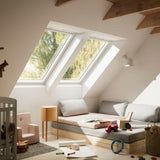 94x140 cm VELUX GGU PK08 0370 Manual Centre-Pivot Roof Window | White Polyurethane Maintenance Free | Double Glazed.