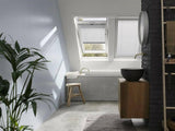 134x140 cm VELUX GGU UK08 0370 Manual Centre-Pivot Roof Window | White Polyurethane Maintenance Free | Double Glazed.